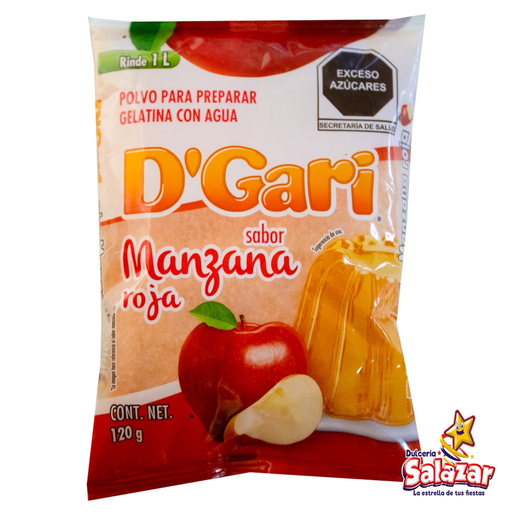 [DGA0030] GELATINA D'GARI MANZANA -B.120G- "C/50/1"