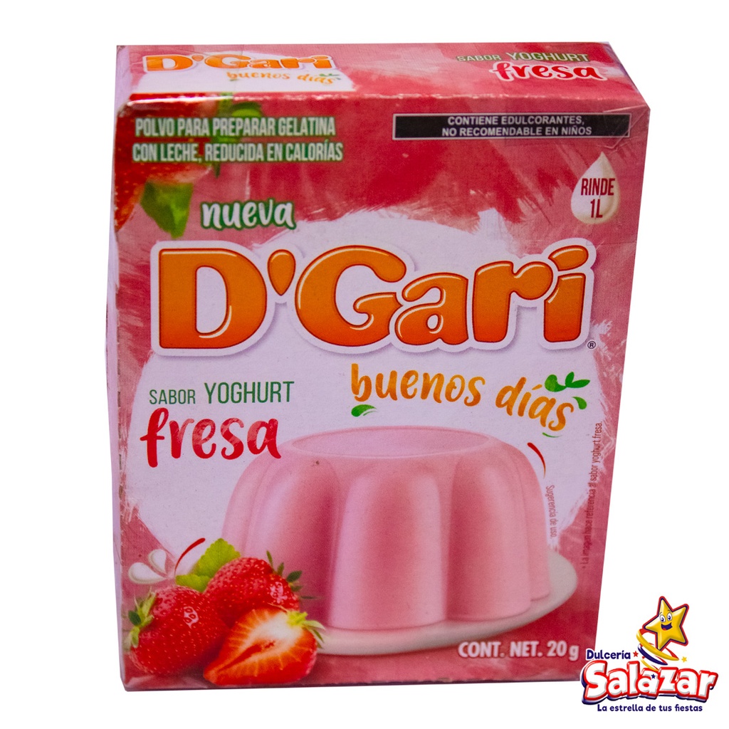 [DGA0037] GELATINA D'GARI YOGHURT FRESA -D.20G- "C/24/1"