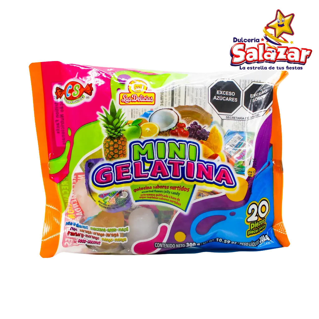 [DEL0381] GELATINA MINI SABORES DELICIAS -B.300G- "C/40/20"