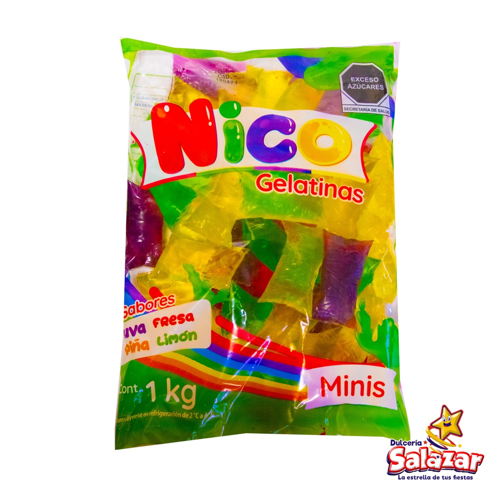 [NIC0001] GELATINA NICO MINI AGUA 40'P -B.1KG- "C/24/40"