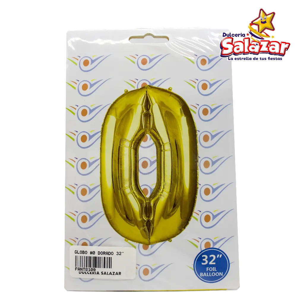 GLOBO #0 METALICO DORADO 32 FANTASIA 20 -B.1PZA-"C/1/1"