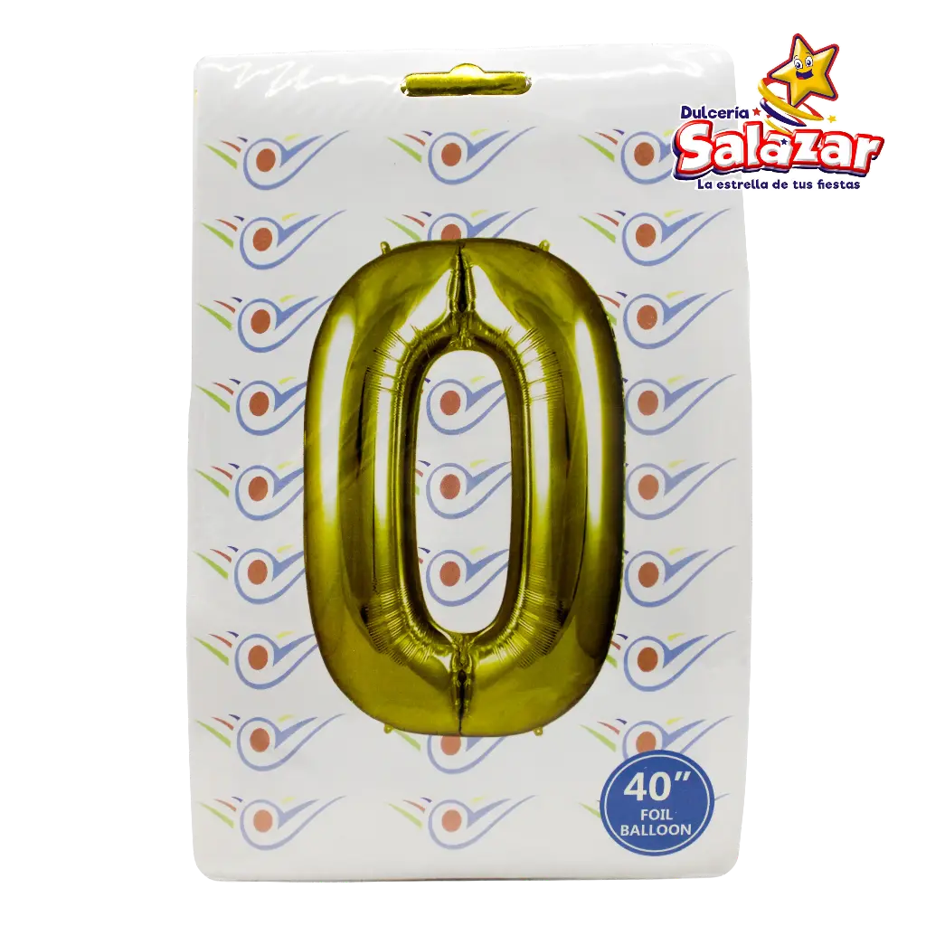 GLOBO #0 METALICO DORADO 40 FANTASIA 2 -B.1PZA- "C/1/1"