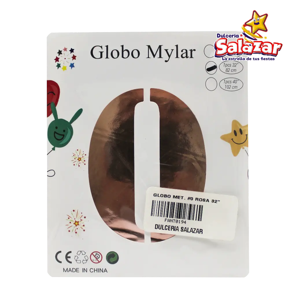 GLOBO #0 METALICO ROSA 32" FANTASIA 2000 -B.1PZA-  "C/1/1"