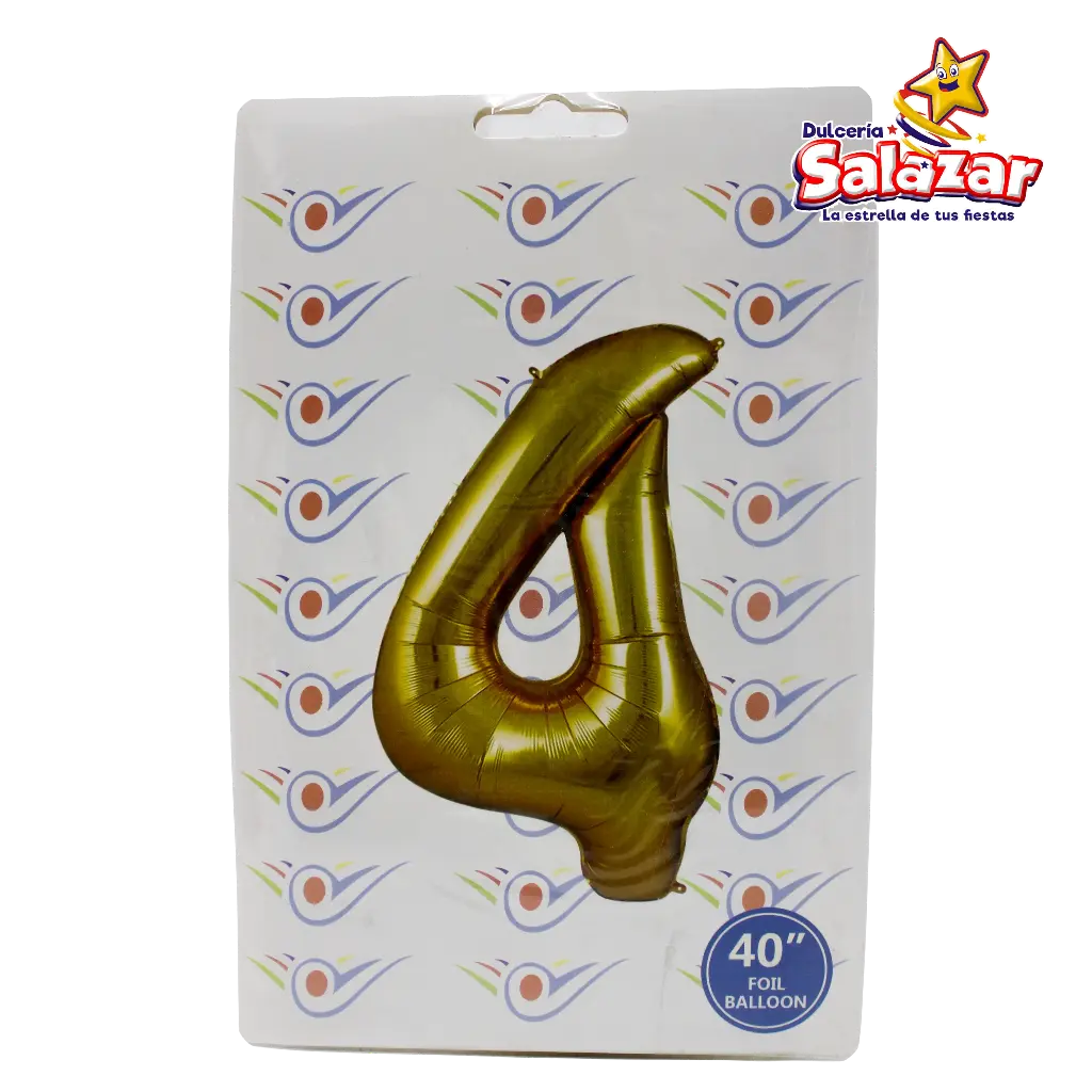 GLOBO #4 METALICO DORADO 40 FANTASIA 20 -B.1PZA- "C/1/1"