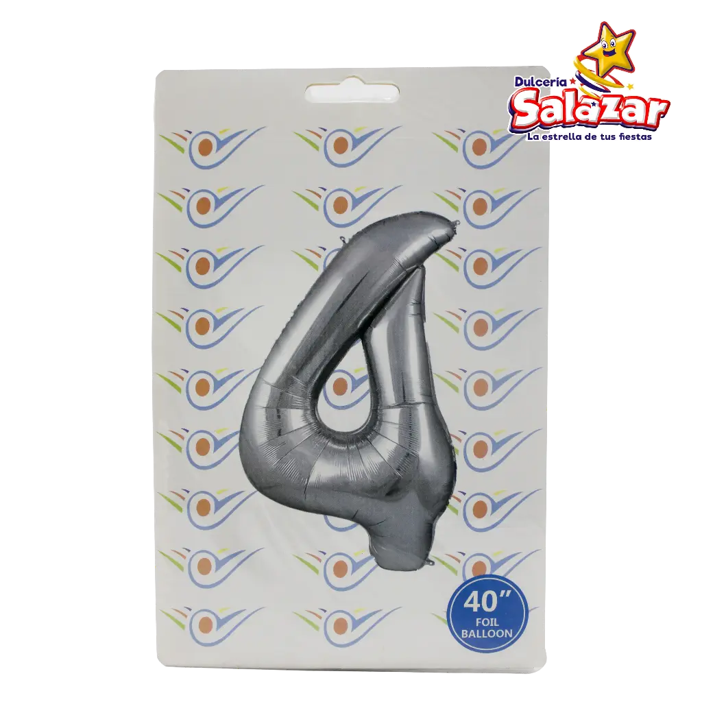 GLOBO #4 METALICO PLATA 40 FANTASIA 200 -B.1PZA- "C/1/1"