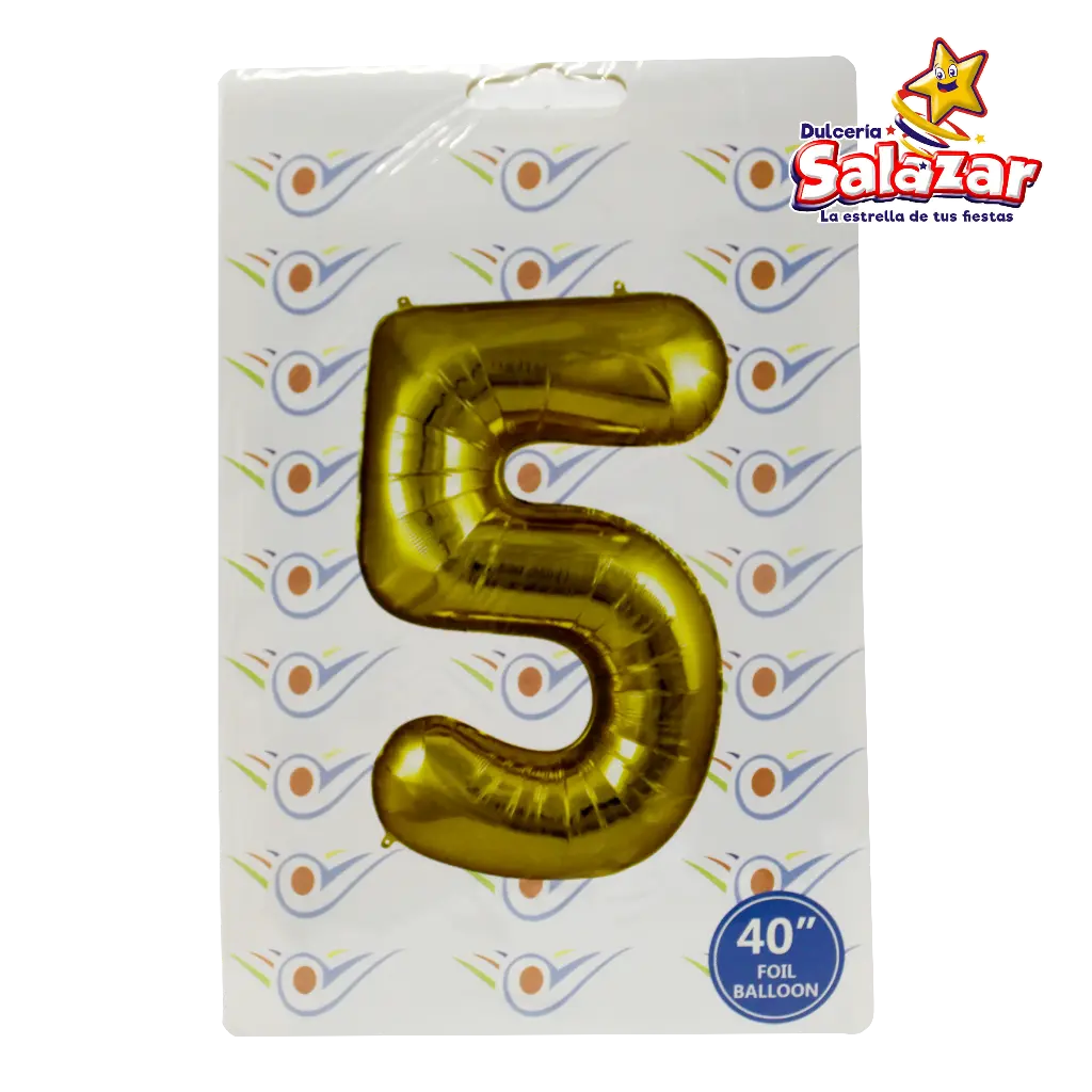 GLOBO #5 METALICO DORADO 40 FANTASIA 20 -B.1PZA- "C/1/1"
