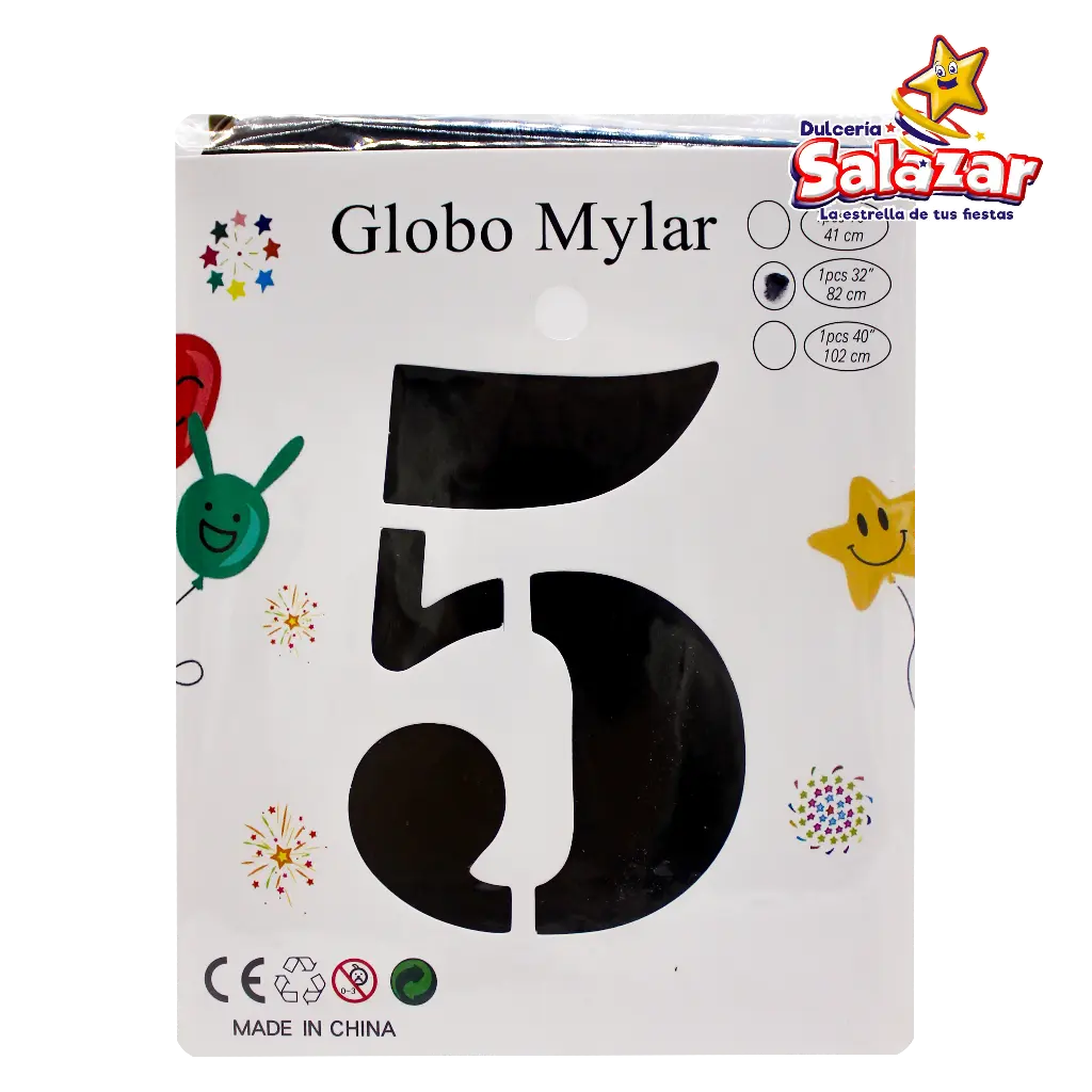 GLOBO #5 METALICO NEGRO 32 FANTASIA 200 -B.1PZA-"C/1/1"