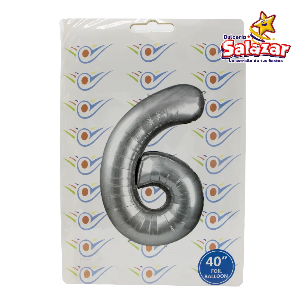 GLOBO #6 METALICO PLATA 40 FANTASIA 200 -B.1PZA- "C/1/1"