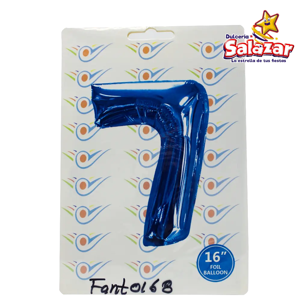 GLOBO #7 METALICO AZUL 16 FANTASIA 2000 -B.1PZA-"C/1/1"