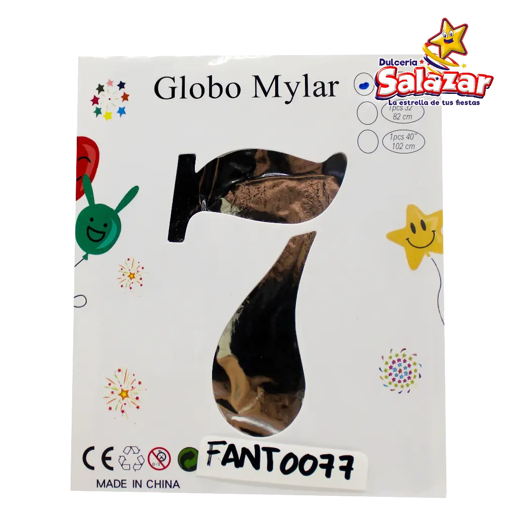 GLOBO #7 METALICO PLATA 16 FANTASIA 200 -B.1PZA- "C/1/1"