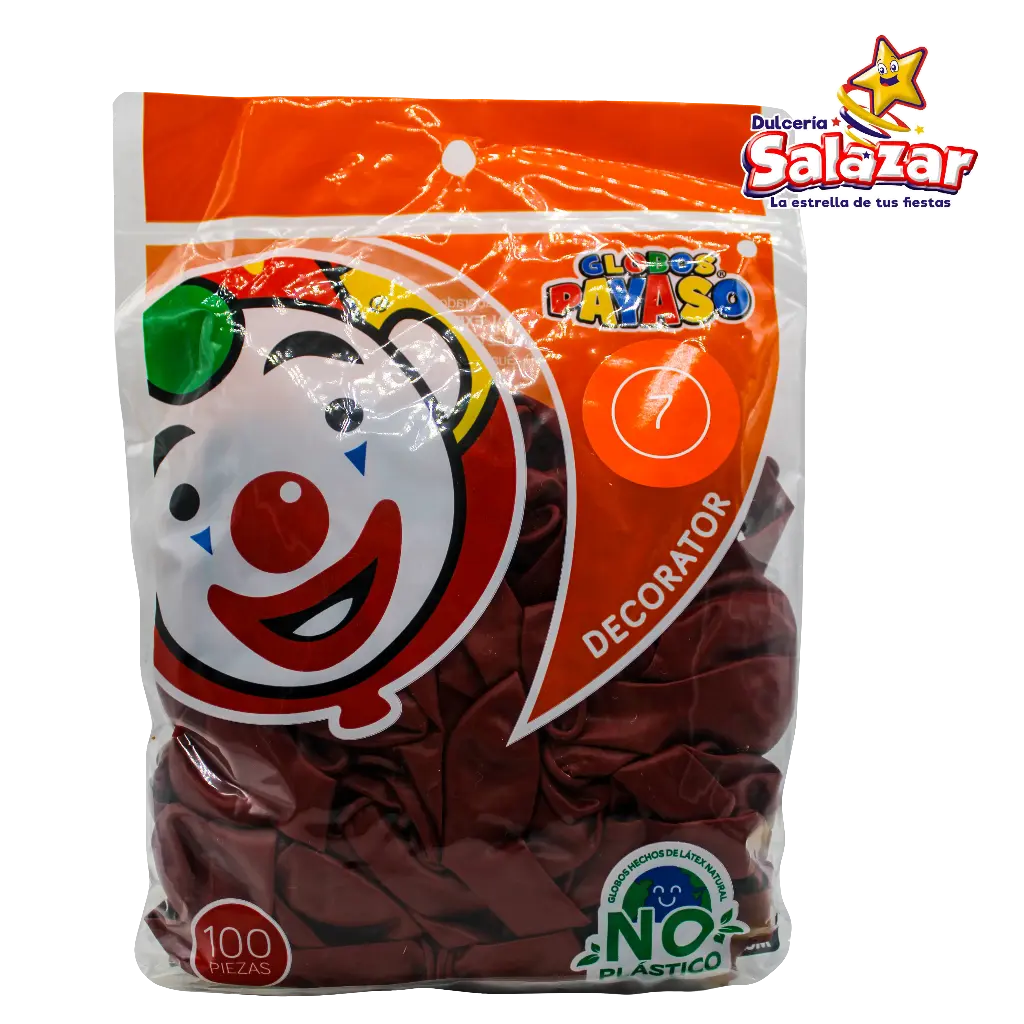 GLOBO #7 ROJO CEREZA PAYASO -B.100P- "C/50/100"