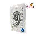 GLOBO #9 METALICO PLATA 32 FANTASIA 200 -B.1PZA-"C/1/1"