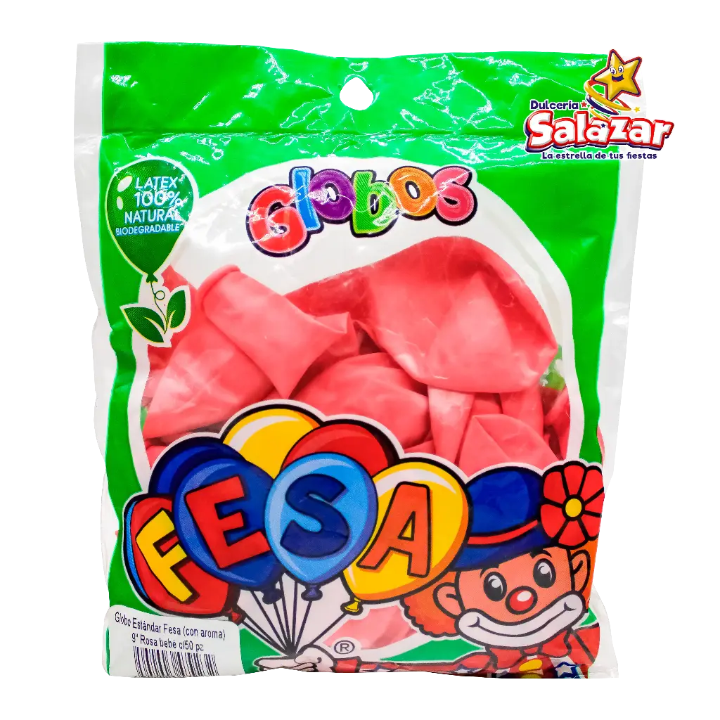 GLOBO #9 ROSA BEBE FESA -B.50PZA- "C/50/1"