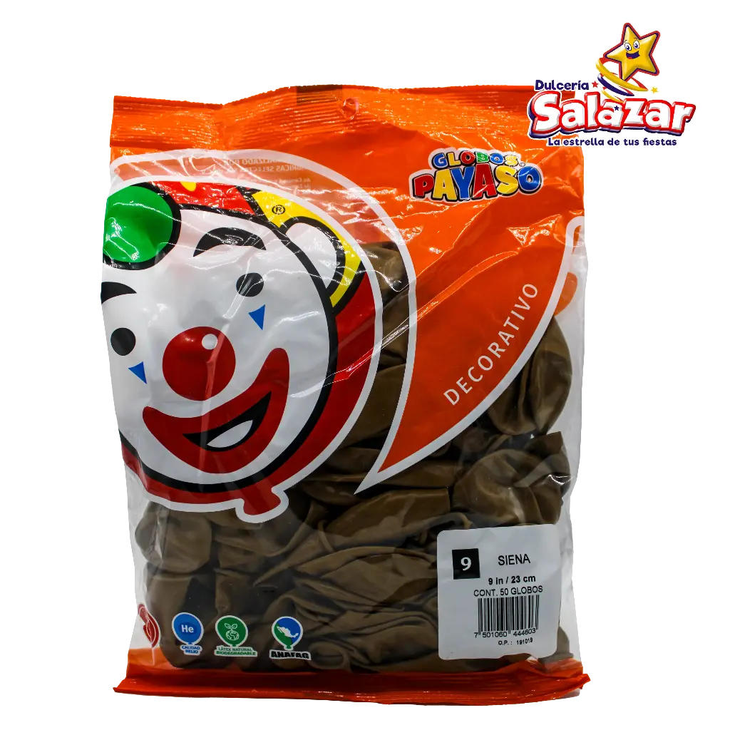 GLOBO #9 SIENA PAYASO -B.50P- "C/100/50"