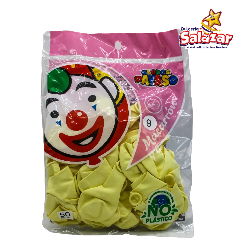GLOBO #9 VAINILLA MACARRON PAYASO -B.50P- "C/100/50"