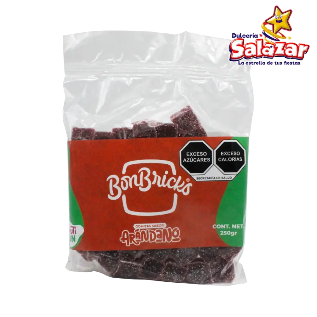 GOMA BON BRICKS ARANDANO -B.250G- "C/10/1"