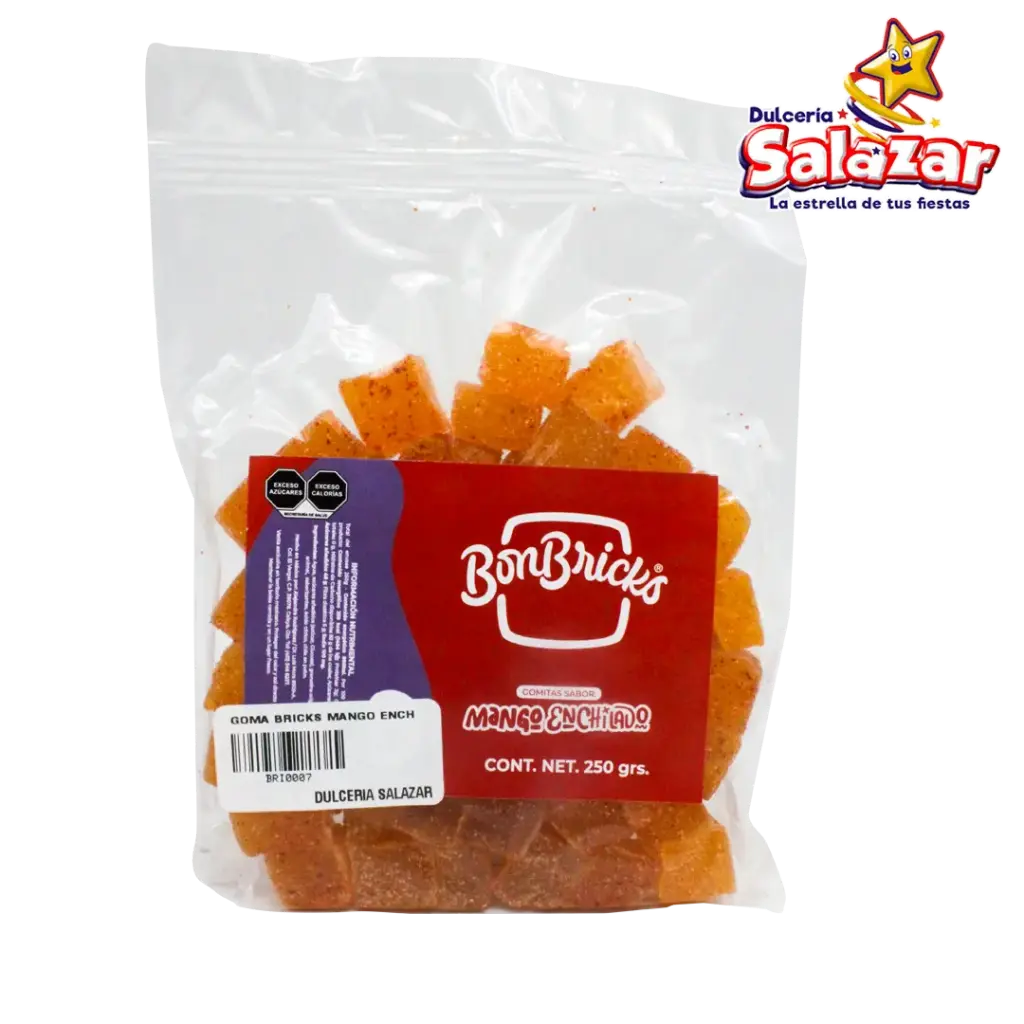 [BRI0007] GOMA BON BRICKS MANGO ENCHILADO -B.250G- "C/10/1"