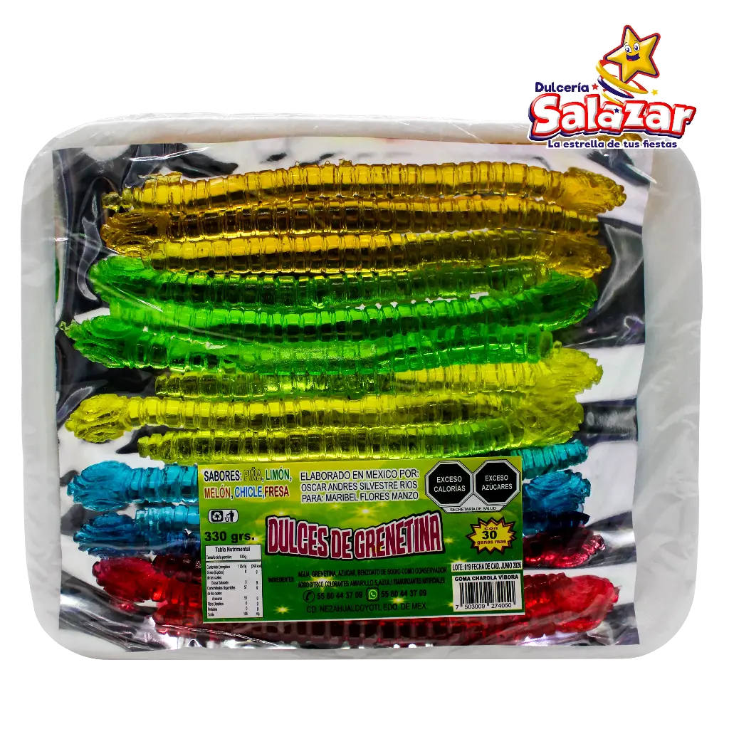 GOMA CHAROLA VIBORA GRIS-SAM CRISTINA -D.30PZA- "C/30/30"