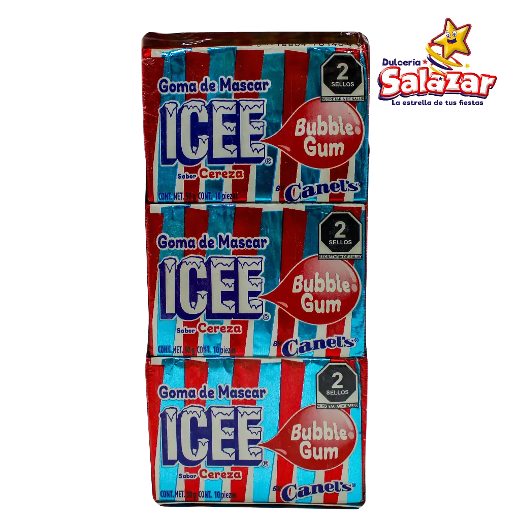 [CAN0092] GOMA DE MASCAR ICEE CEREZA -D.12PZA.-"C/12/12"