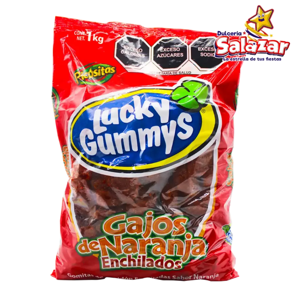 [CHE0010] GOMA LUCKY GAJOS DE NARANJA ENCHILADOS  -B.1KG- "C/8/1"