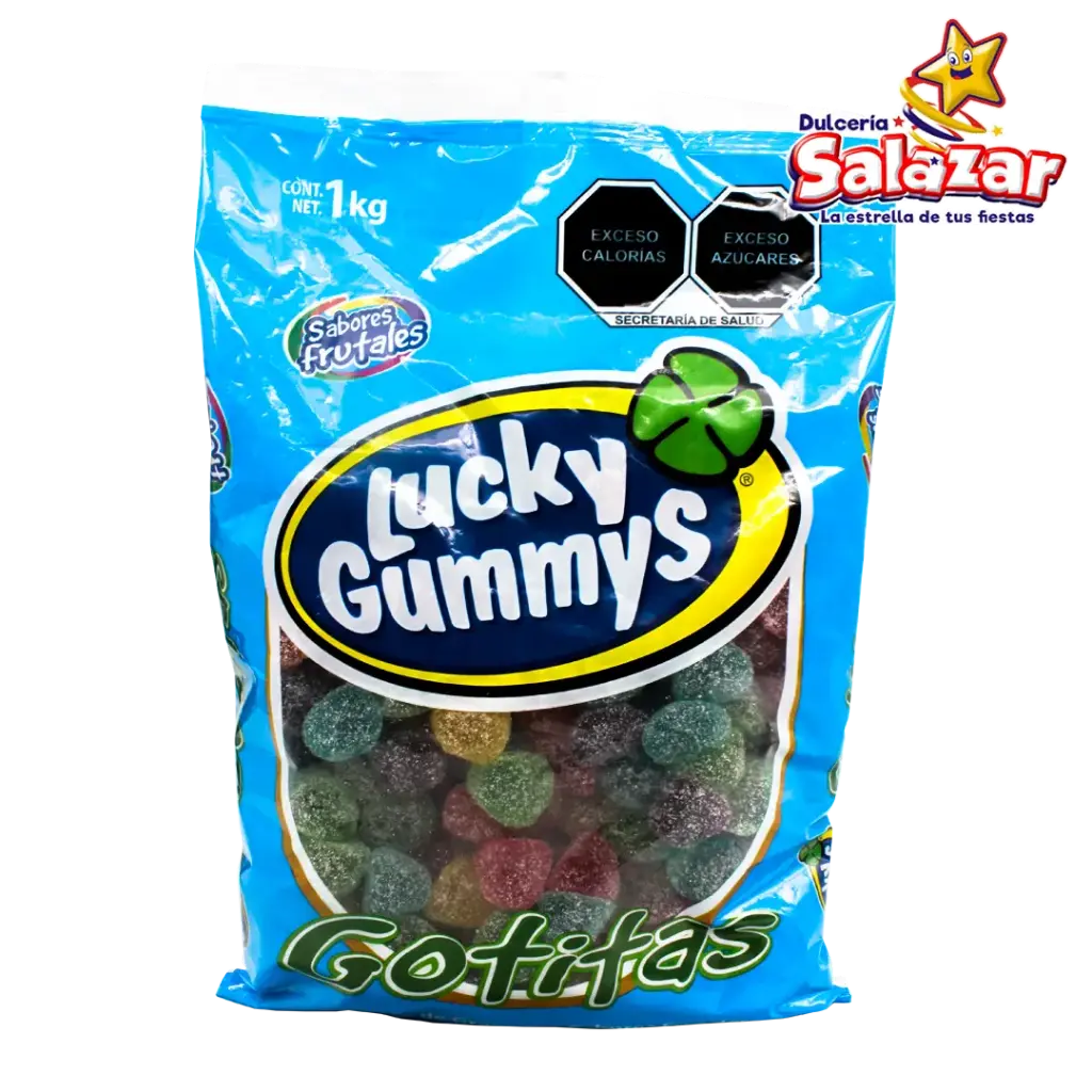 [CHE0008] GOMA LUCKY GOTITAS AZUCAR -B.1KG- "C/8/1"