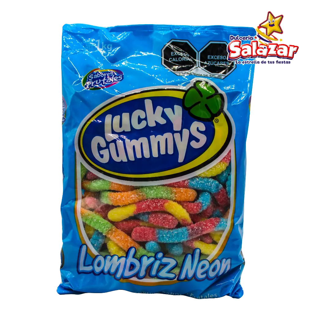 [CHE0005] GOMA LUCKY LOMBRIZ NEON -B.1KG- "C/8/1"