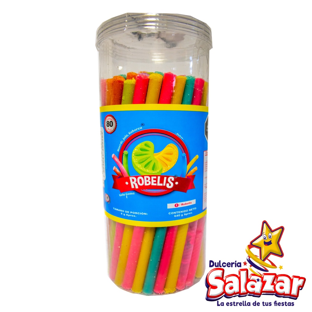 GOMA VELA ROBELIS LECHE -E.640G- "C/12/80"