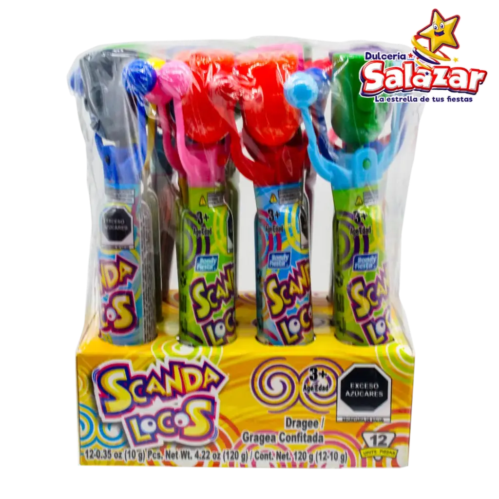 [BON0128] GRAGEA CONFITADA SCANDALOCOS DISPLAY -D.120G- "C/12/12"