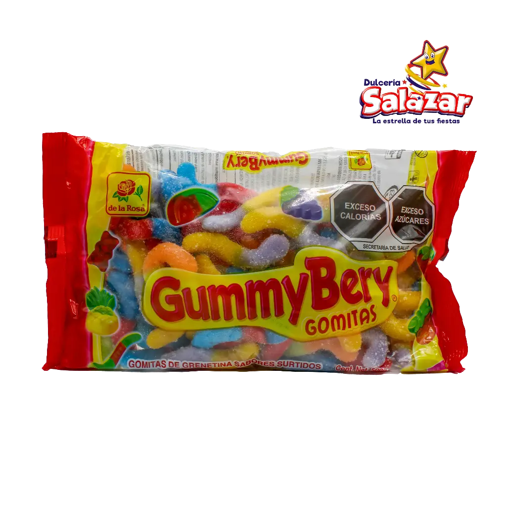 [ROS0211] GUMMY BERY LOMBRIZ ACIDULADA DLR -B.500GR- "C/16/500"