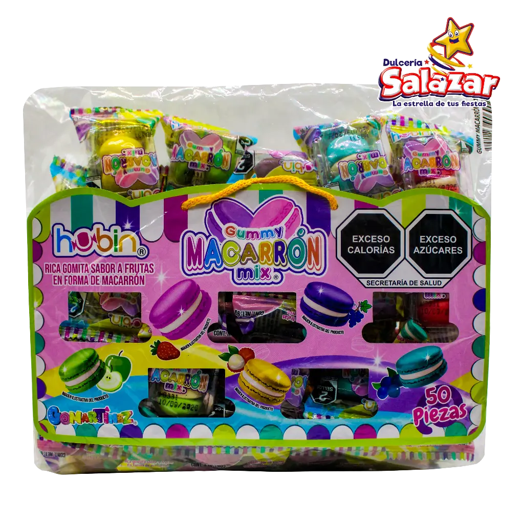 [HUB0010] GUMMY MACARRON MIX HUBIN -T. 450G.- "C/10/50"