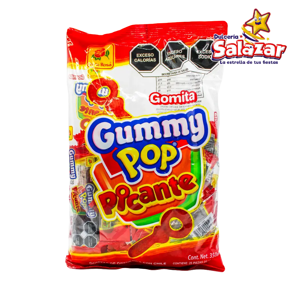 [ROS0031] GOMA  GUMMY POP PICANTE DLR -B.350GR- "C/21/25"