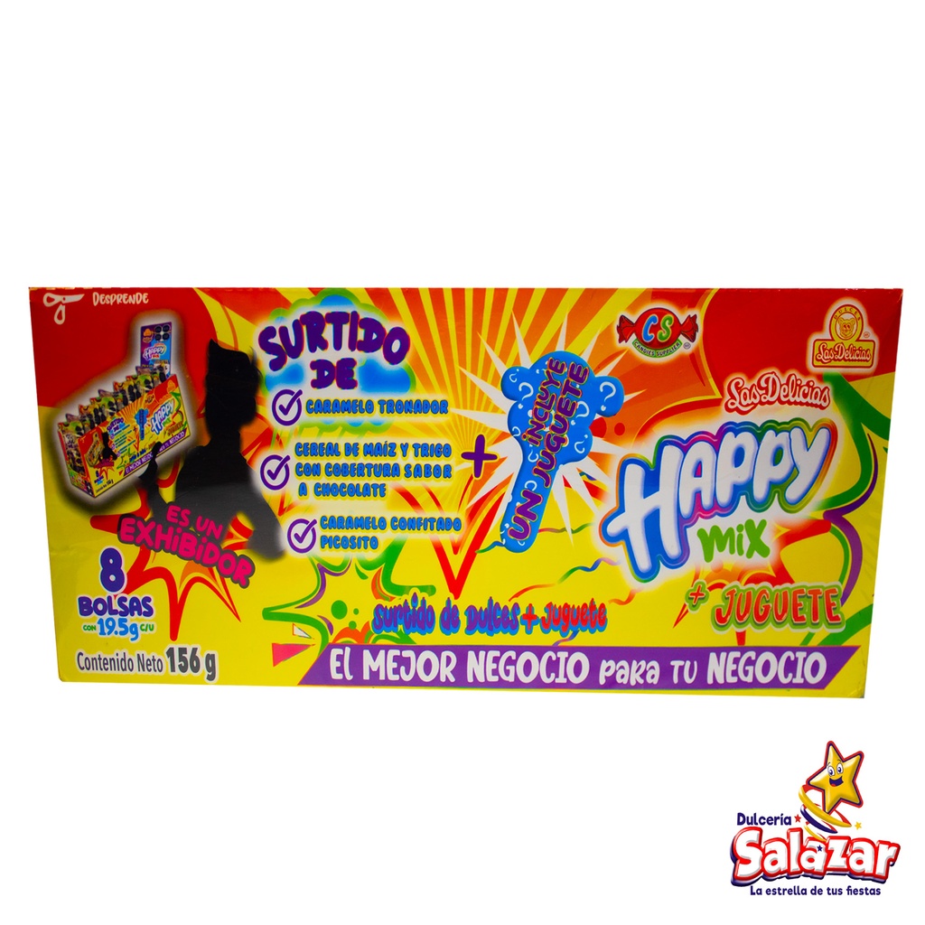 HAPPY MIX SORPRESA SURTIDO DE DULCES Y G -D.156G- "C/12/8"