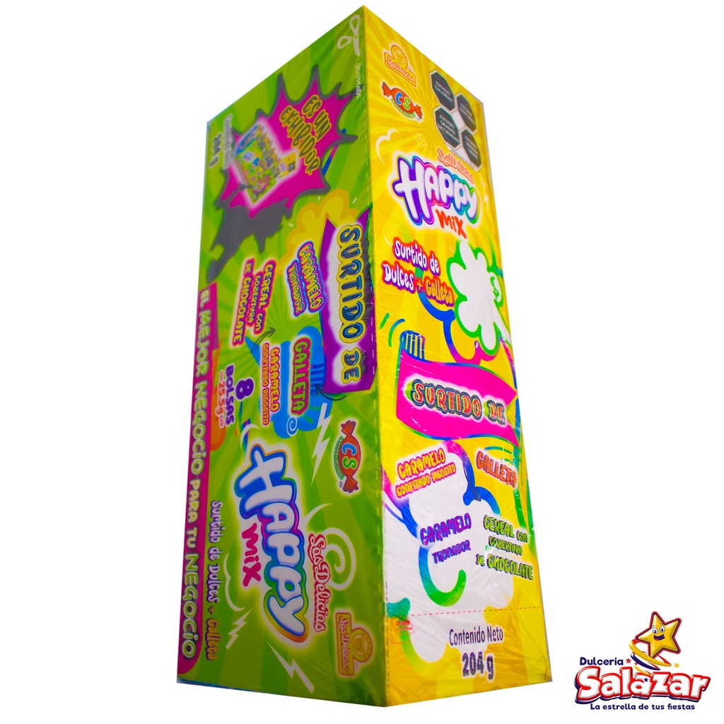 HAPPY MIX SURTIDO DE DULCES Y GALLETAS L -D.204G-