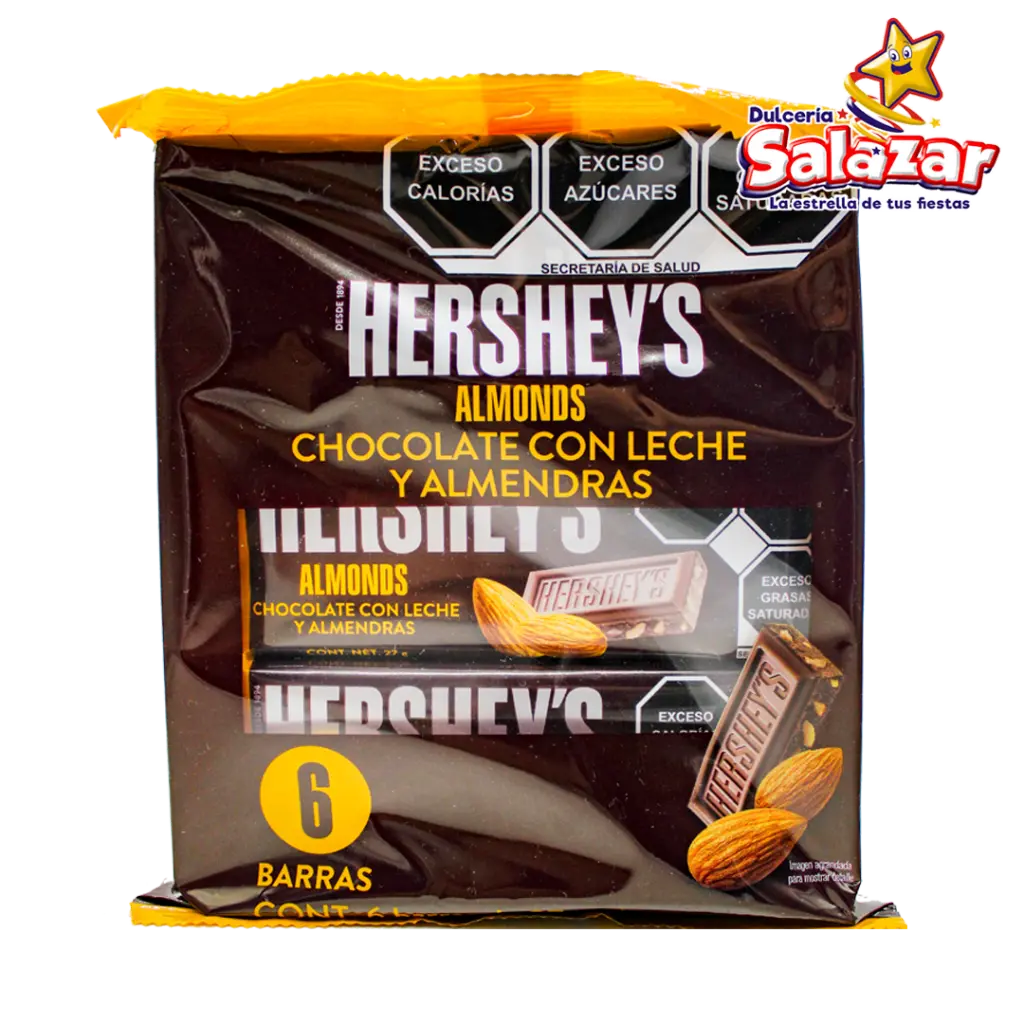 HERSHEY BARRA ALMENDRA SIXPACK -B.162G-  "C/14/6"