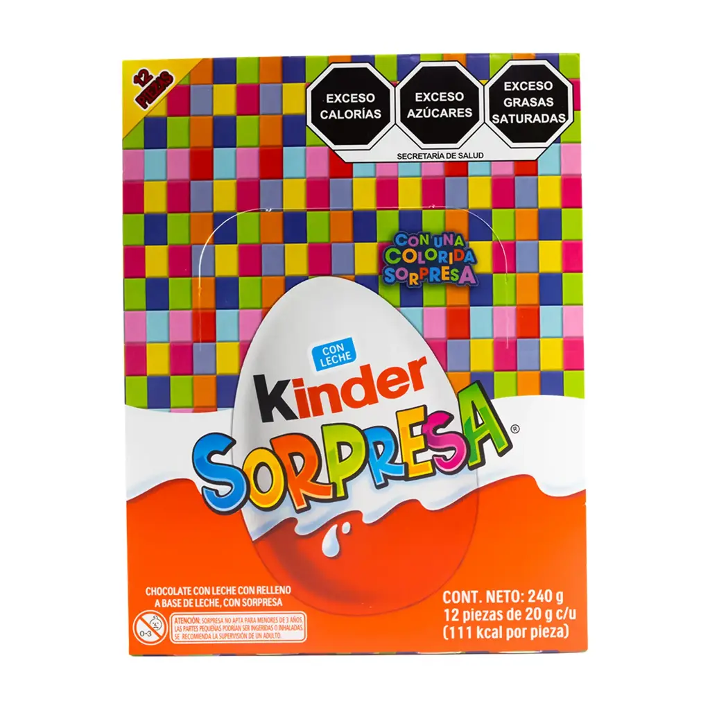 HUEVITO KINDER SORPRESA T12 -D.240G- "C/8/12"