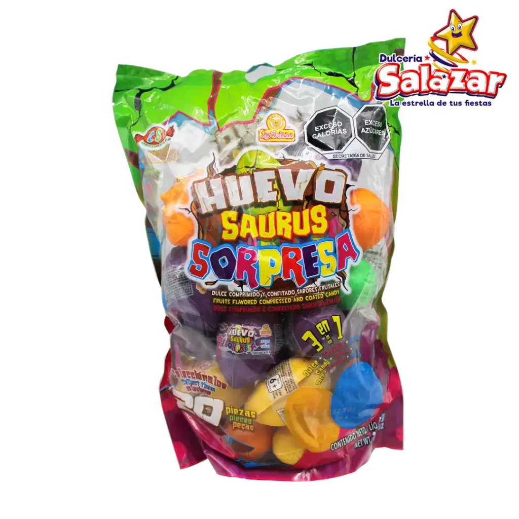 HUEVO SAURUS SORPRESA LAS DELICIAS -B.60G- "C/18/20"