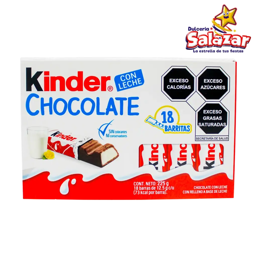 KINDER BARRITA CHOCOLATE T1 D.225G- "C/10/18"