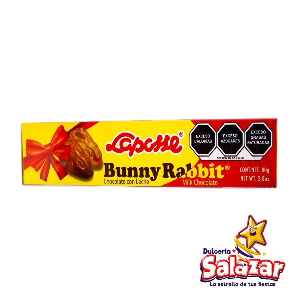 LAPOSSE CHOCOLATE  BUNNY RABBIT 80GR -D.80G- "C/25/1"