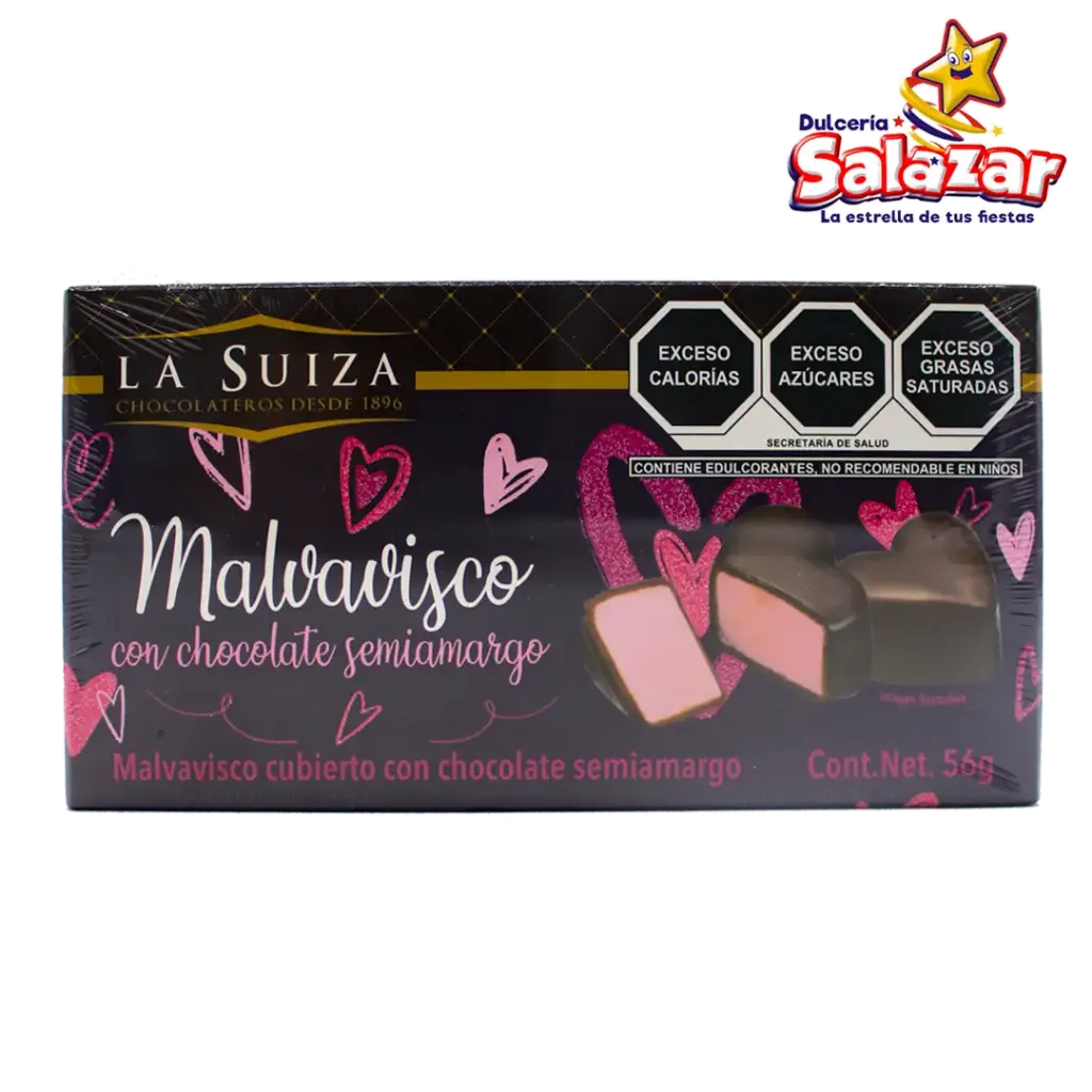 MALVAVISCO CHOCOLATE CORAZON SEMIAMARGO -D.56GR- "C/12/1"