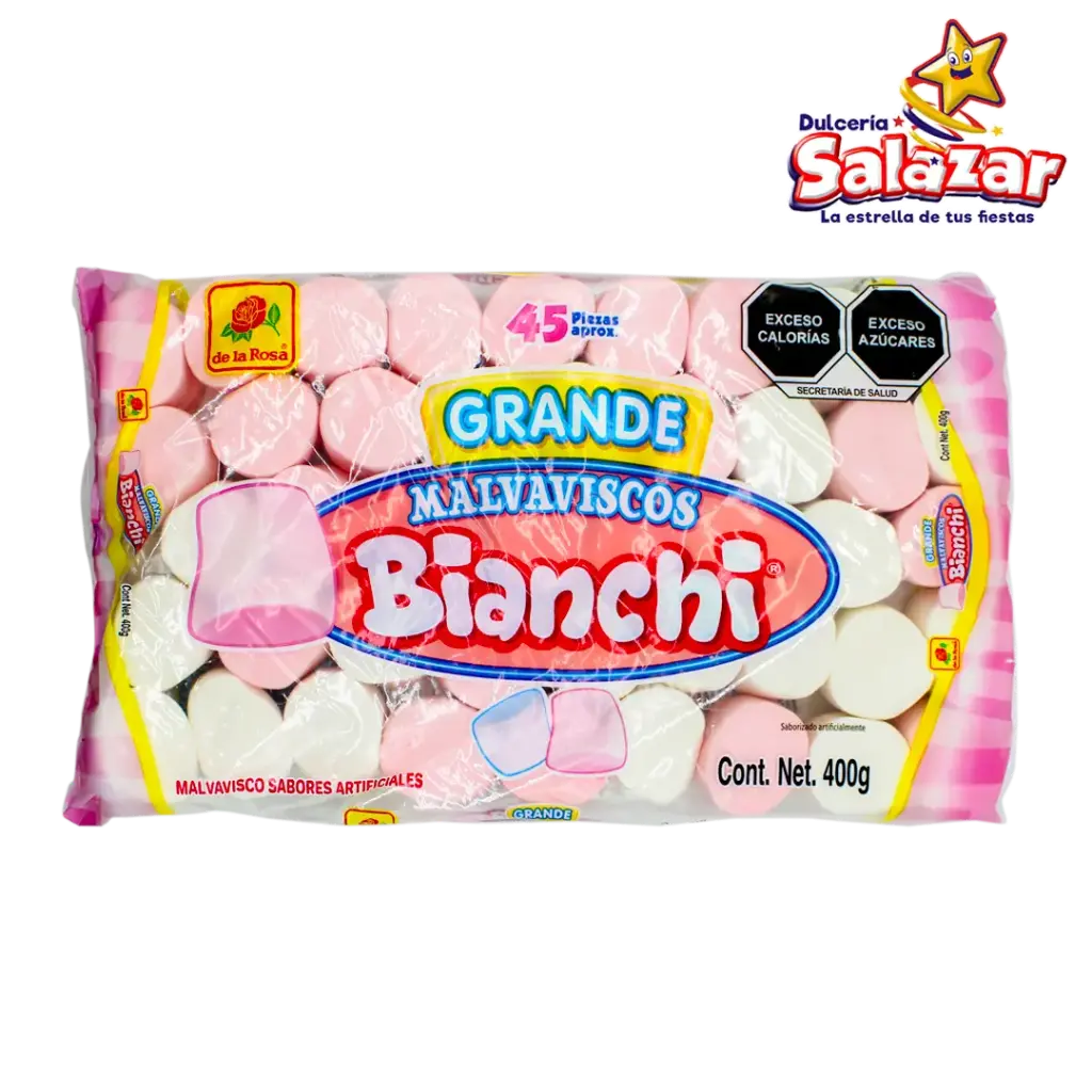 [ROS0004] MALVAVISCO GRANDE  BLANCO/ROSA DLR -B.400G- "C/15/45"