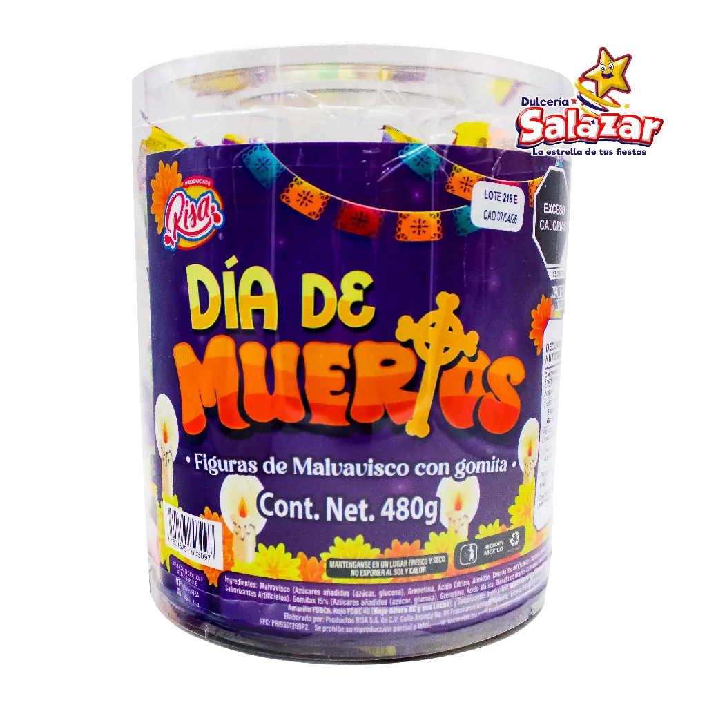 MALVAVISCO RISA DIA DE MUERTOS ESTUCHE -E.480GR- "C/12/50"