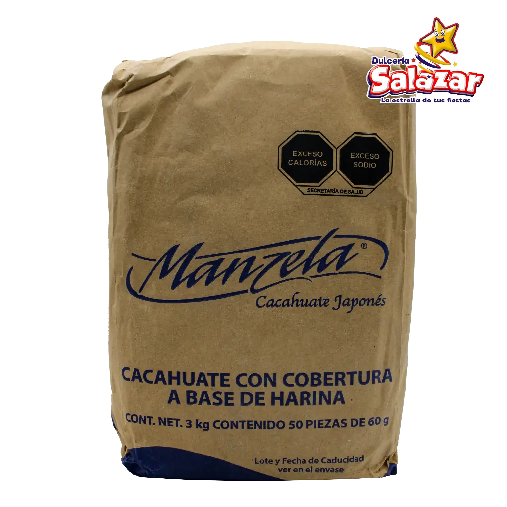 [MAN0003] MANZELA CACAHUATE 60G -B.3KG- "C/10/50"