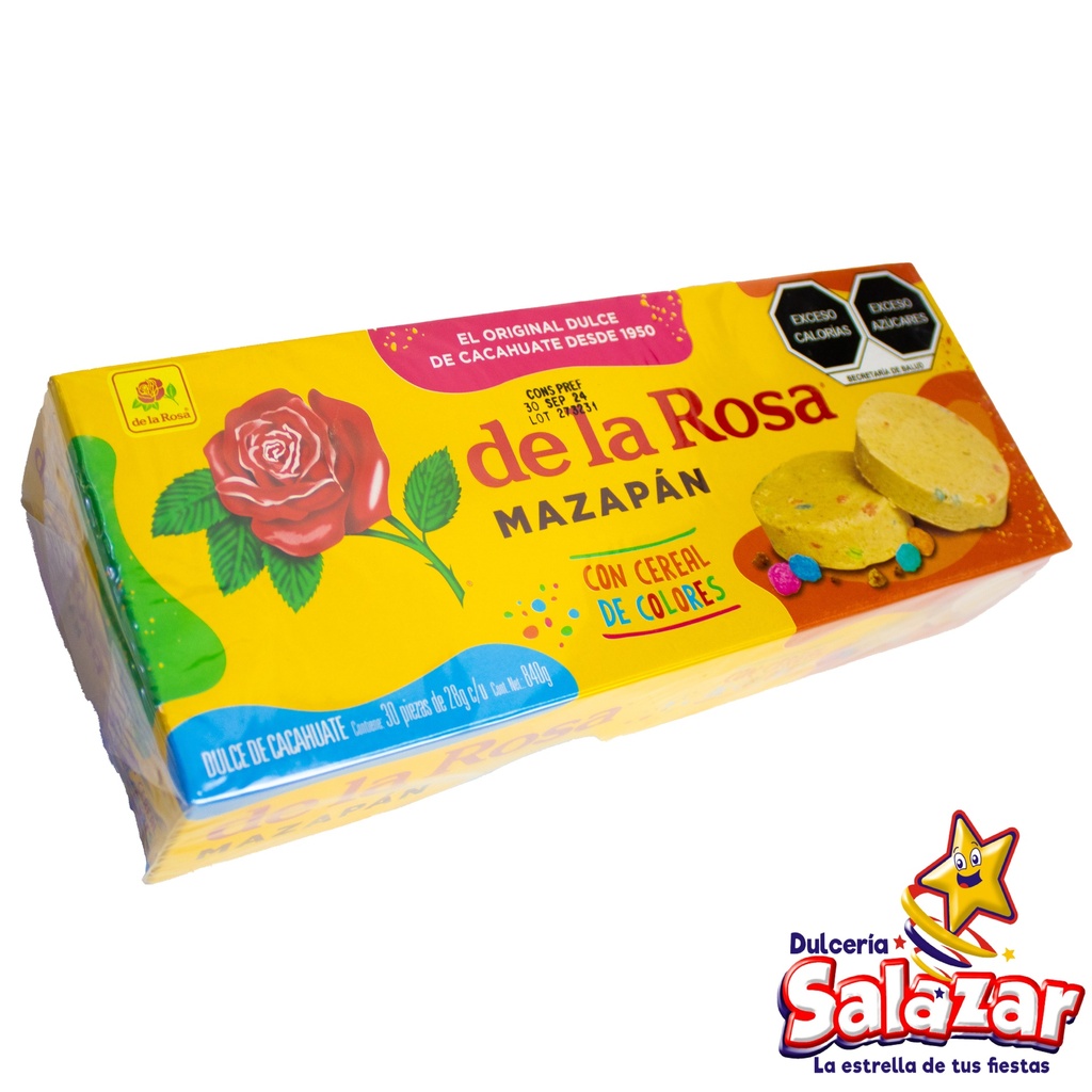 [ROS0039] MAZAPAN C/CEREAL DE COLORES DE LA ROSA -D.840GR- "C/20/30"