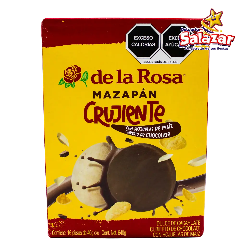 [ROS0060] MAZAPAN CRUJIENTE CUBIERTO DE CHOCOLATE -D.640G- "C/16/16"