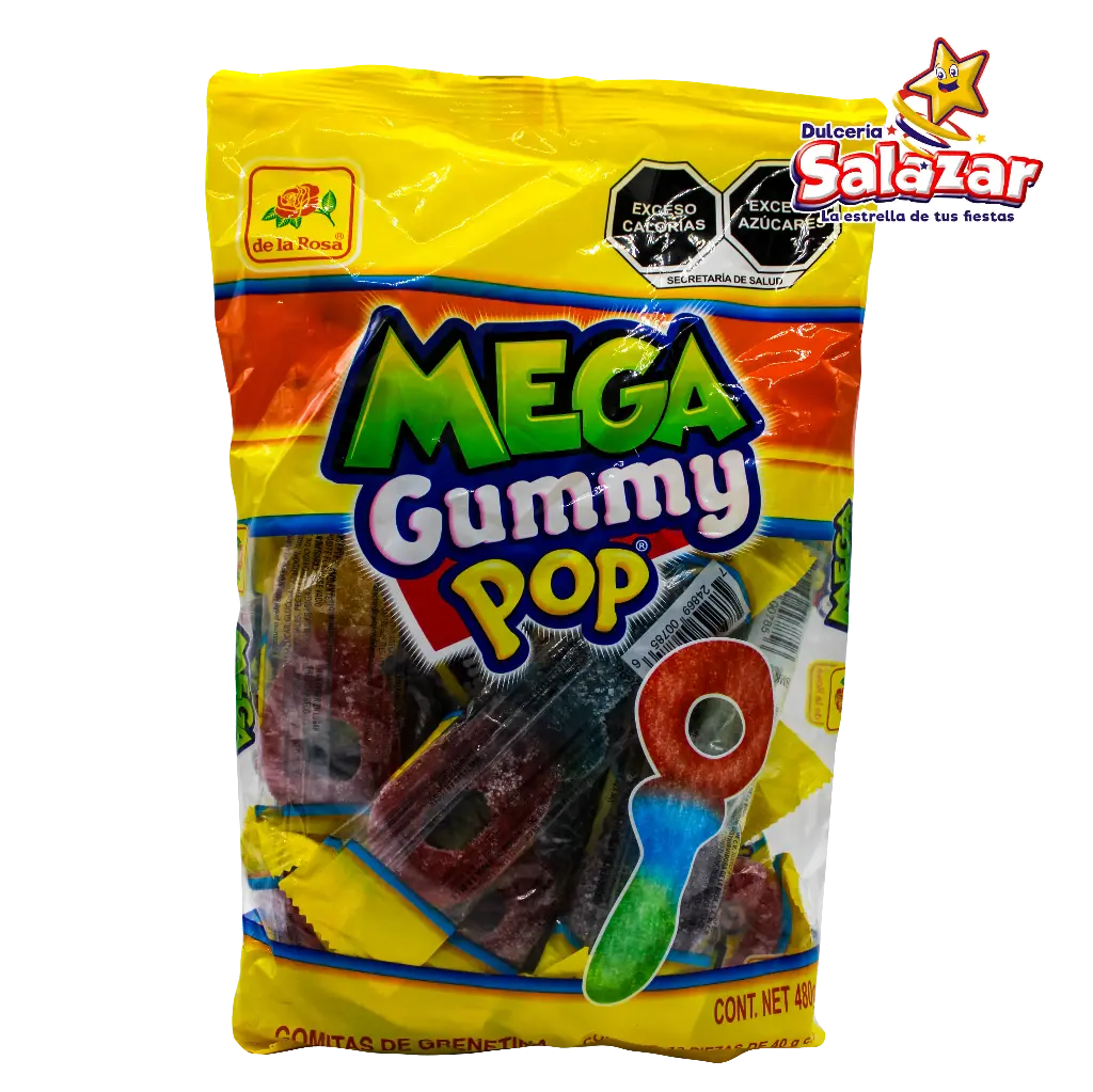 [ROS0105] MEGA GUMMY POP 45GRS  DLR -B.540GR- "C/16/12"