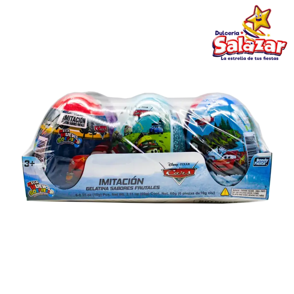 MEGA HUEVO CON GELATINA CARS G02853 -D.60G- "C/12/6"