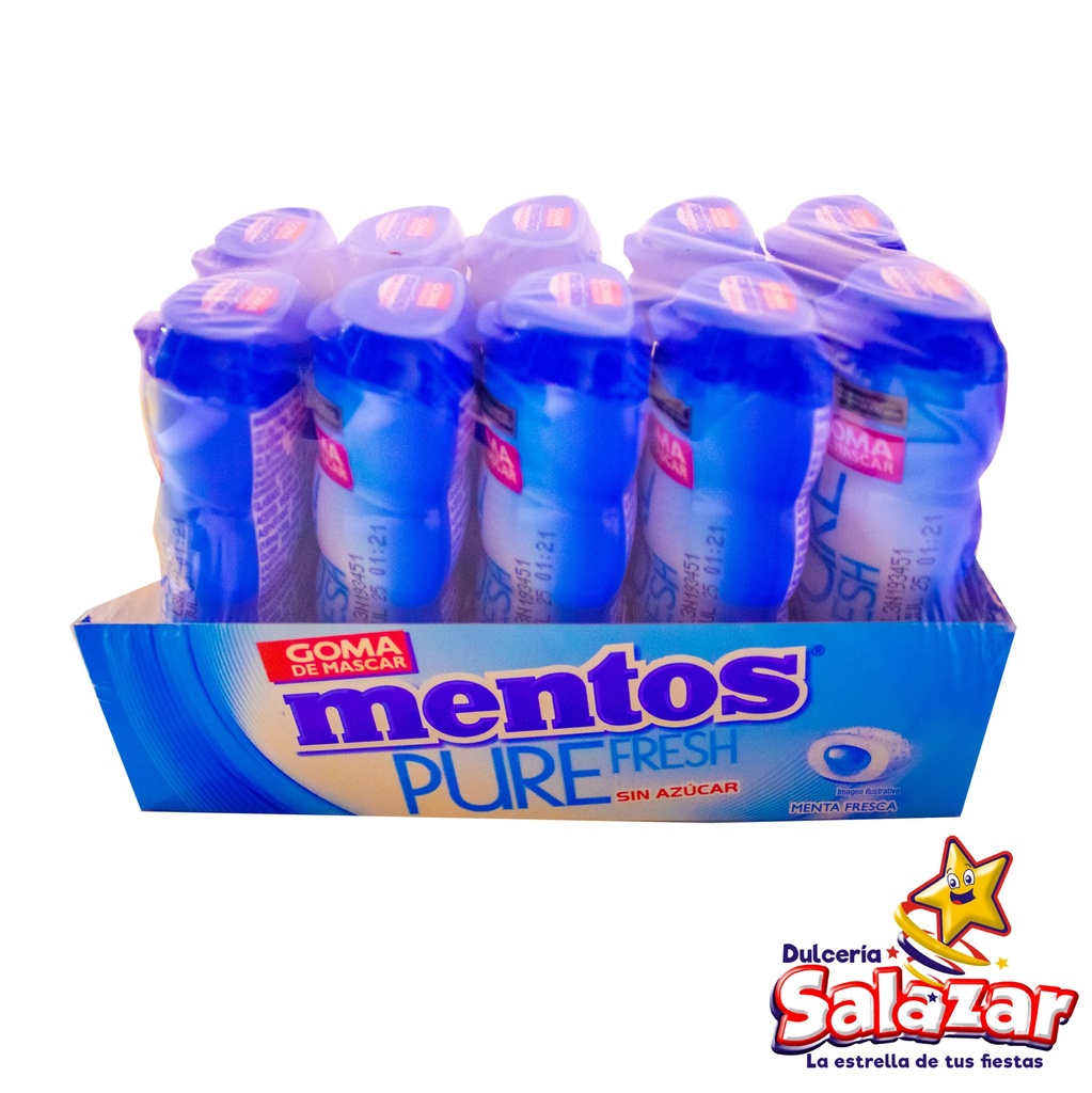 MENTOS GUM PURE FRESH MINT CHUPACHUPS -D.300G- "C/6/10"