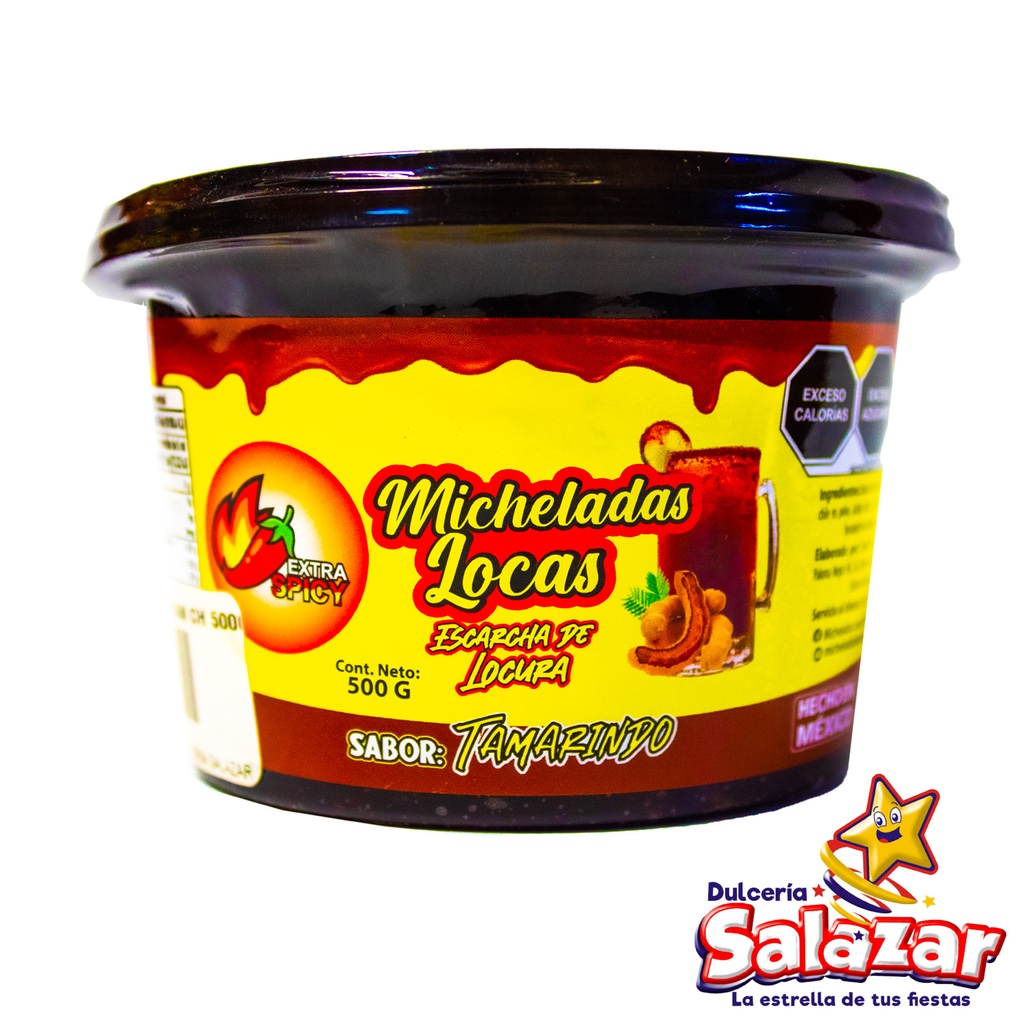 [ART0014] MICHELADAS LOCAS SABOR TAMARINDO CHILE -BOT.500G- "C/18/1"