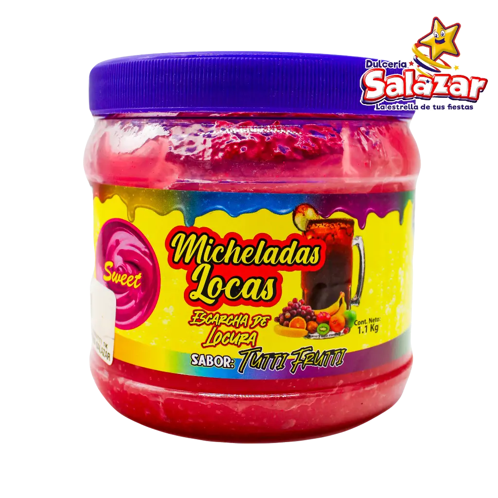 [ART0016] MICHELADAS LOCAS SABOR TUTTI FRUTTI -BOT.1.1KG- "C/12/1"