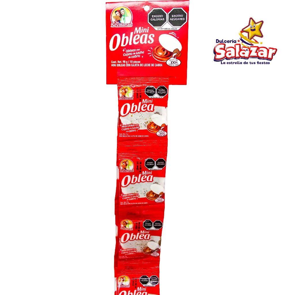 MINI OBLEA CON CAJETA LAS SEVILLANAS -T.90G- "C/45/10"